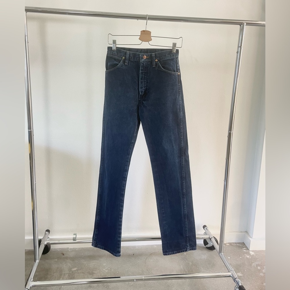 Vintage Wrangler Women's Blue Jeans Wrangler's 14MWZDD 26" 25x33 Dark Denim